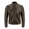Belstaff Supreme Leather Jacket In Dark Brown -Motorcycle Apparel Store BEL1040 1