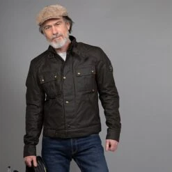 Belstaff Brooklands Mojave 2.0 Jacket In Olive Green -Motorcycle Apparel Store BEL1073 3