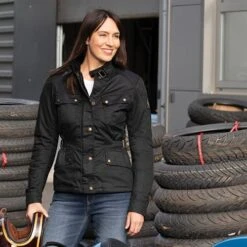 Belstaff Phillis 2.0 Ladies Jacket In Black -Motorcycle Apparel Store BEL1096 3