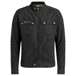 Belstaff Roberts Wax Cotton Jacket In Black