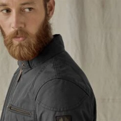 Belstaff Ariel Wax Cotton Jacket In Black -Motorcycle Apparel Store BEL2033 4