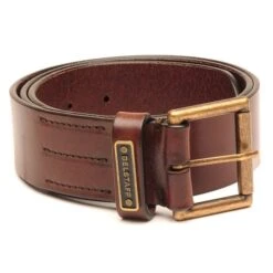 Belstaff Ledger Belt In Dark Brown