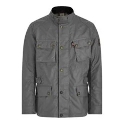 Belstaff Crosby Wax Cotton Jacket In Granite Grey