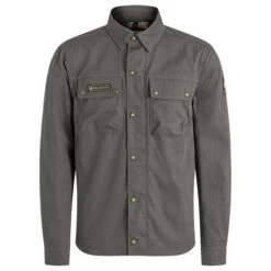 Belstaff Mansion Riding Shirt With D3O In Grey