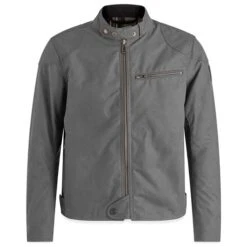 Belstaff Ariel Wax Cotton Jacket In Grey