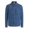 Belstaff Mansion Riding Shirt With D3O In Insignia Blue -Motorcycle Apparel Store BEL2083 1