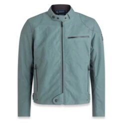 Belstaff Stealth Ariel Wax Cotton Jacket In Dark Steel Green