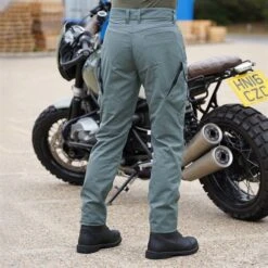 Belstaff Typhoon Cargo Pants In Dark Steel Green -Motorcycle Apparel Store BEL2817 3