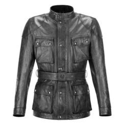Belstaff Trialmaster Pro Leather Jacket In Black