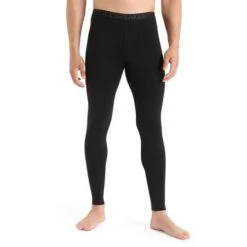 Icebreaker Mens Merino 260 Tech Leggings In Black -Motorcycle Apparel Store BRE004 2