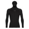 Icebreaker Mens 300 MerinoFine Long Sleeve Baffle Neck In Black