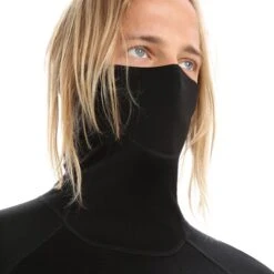 Icebreaker Mens 300 MerinoFine Long Sleeve Baffle Neck In Black -Motorcycle Apparel Store BRE048 3