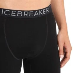 Icebreaker Mens 300 MerinoFine Leggings In Black -Motorcycle Apparel Store BRE049 4
