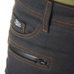 Fuel Sergeant 2 Waxed Pants In Black -Motorcycle Apparel Store FUL004 4