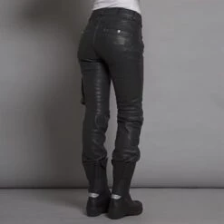Halvarssons Rider Ladies Trousers In Black -Motorcycle Apparel Store HAL621 4