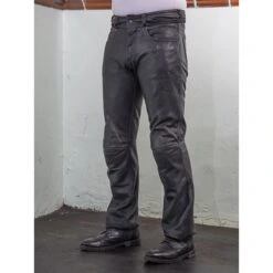Halvarssons Seth Leather Trousers In Black -Motorcycle Apparel Store HAL701 3
