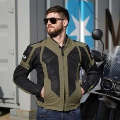 Held Sonic II Mesh Jacket In Green -Motorcycle Apparel Store HLD063 3