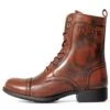 Helstons Lady Ladies Boots In Brown -Motorcycle Apparel Store HLS288 1