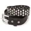 Helstons Studded Leather Belt In Black -Motorcycle Apparel Store HLS329BLK 1