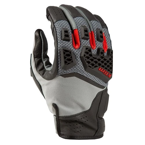 Klim Baja S4 Gloves In Monument Grey / Redrock 3 Klim Baja S4 Gloves In Monument Grey / Redrock