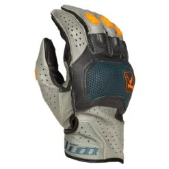 Klim Badlands Aero Pro Gloves In Petrol / Orange