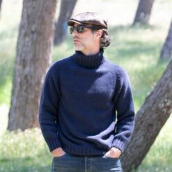 Motolegends Woollen Rollneck In Navy 7 Motolegends Woollen Rollneck In Navy -Motorcycle Apparel Store RAN001 3