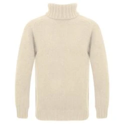 Motolegends Woollen Rollneck In Ecru