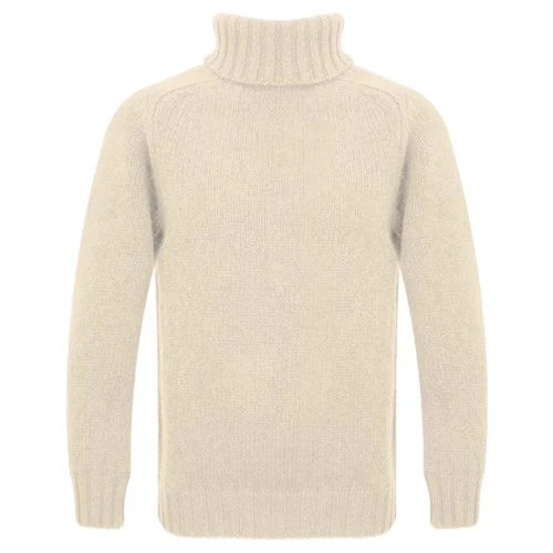 Motolegends Woollen Rollneck In Ecru 3 Motolegends Woollen Rollneck In Ecru