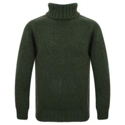 Motolegends Woollen Rollneck In Olive