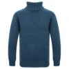 Motolegends Woollen Rollneck In Airforce Blue -Motorcycle Apparel Store RAN004 1
