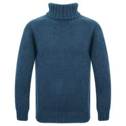 Motolegends Woollen Rollneck In Airforce Blue