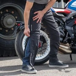 Richa Stripper Trousers In Black -Motorcycle Apparel Store RI345 4