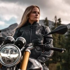 Richa Laura Leather Trousers In Black -Motorcycle Apparel Store RI385 4