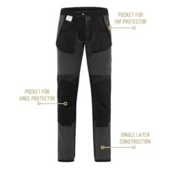 Rokker Rokkertech Tapered Slim Jeans In Black Black -Motorcycle Apparel Store ROK10712 4