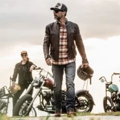 Rokker Rokkertech Tapered Slim Jeans In Dark Blue -Motorcycle Apparel Store ROK1072 3