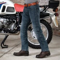 Rokker Rokkertech AAA Straight Jeans In Blue -Motorcycle Apparel Store ROK1075 4