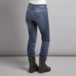 Rokker Rokkertech Ladies Jeans In Blue -Motorcycle Apparel Store ROK2410 3