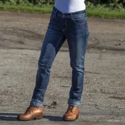Rokker Rokkertech Ladies Jeans In Blue -Motorcycle Apparel Store ROK2410 4
