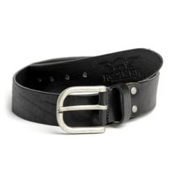 Rokker Oakland Belt In Black With Silver Buckle