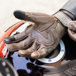 Rokker Tucson Gloves In Brown 8 Rokker Tucson Gloves In Brown -Motorcycle Apparel Store ROK890703 3