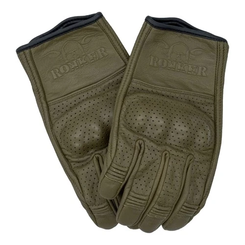 Rokker Tucson Perforated Gloves In Olive 3 Rokker Tucson Perforated Gloves In Olive