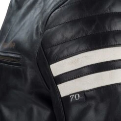 Segura Stripe Jacket AKA Funky Jacket In Black -Motorcycle Apparel Store SEG098 3