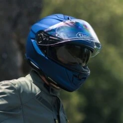 Shoei GT Air 3 Helmet In Matt Blue -Motorcycle Apparel Store SHE272 4