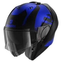 Shark Evo ES Kedje Mat BKB Helmet In Blue / Black -Motorcycle Apparel Store SRK1006 3