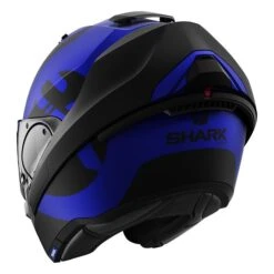 Shark Evo ES Kedje Mat BKB Helmet In Blue / Black -Motorcycle Apparel Store SRK1006 4
