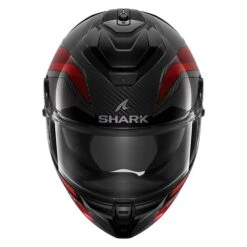 Shark Spartan GT Pro Carbon Ritmo DRU Helmet In Black / Red -Motorcycle Apparel Store SRK2009 3